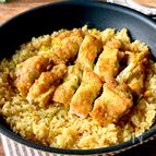 【カレーチキンピラフ】カリッとチキンがおいしい♪