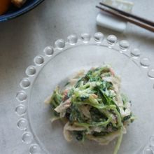 【包丁不要】豆苗と桜えびの白和え