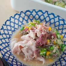 【スタミナ爆誕】サバ缶で絶品！豚しゃぶ夏野菜の冷や汁風