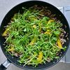 花椒香るシビ辛夏麺。ひき肉と豆苗の彩り焼きそばの工程5