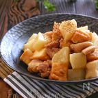 【らくレピ】レンジで簡単！＊大根と絹厚揚げと鶏肉のコク旨煮＊