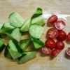 海老ときゅうりの塩昆布サラダ素麺和えの工程2