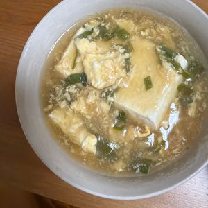 wanの作ってみた!投稿(３分で完成☆超簡単『豆腐の卵あんかけ』)