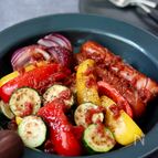 コクうま！【ジョンソンヴィルと焼き野菜の梅バターグリル】