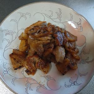 RON♪RONの作ってみた!投稿(【豚こまと焼き大根の生姜焼き】箸が止まらない♡)