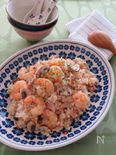 簡単☆炊き込み海老ピラフ☆お弁当にも♪