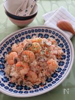 簡単☆炊き込み海老ピラフ☆お弁当にも♪