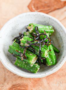 火を使わず簡単♪材料4つ！オクラ塩こんぶ