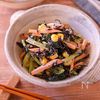 【ひじきと小松菜の鶏がらマヨ和え】レンジで簡単おいしい！の工程2