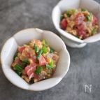 簡単おつまみ♪なめろう納豆爆弾