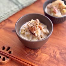 白菜とちくわのだしミルク煮