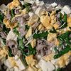 うみみの作ってみた!投稿(豚こまと豆腐とニラのスタミナとろみ卵炒め)
