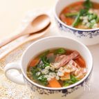 菜の花と押し麦のスープ