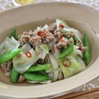 キャベツと挽き肉のにんにく味噌炒め