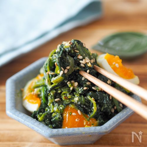 まろやかな酸味が美味しい【ほうれん草のごま味噌和え】