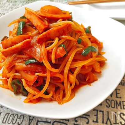 食べてビックリ‼️もやしのナポリタン