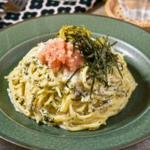 電子レンジでほったらかし【明太高菜クリームパスタ】