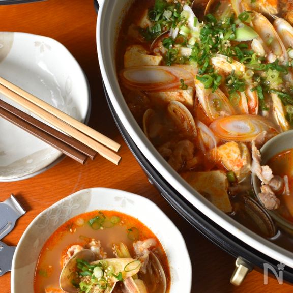 ＜BRUNO＞アサリの旨味たっぷり♡熱々旨し♡ズンドゥブ♡