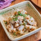 【れんこんのおかかクリチ和え】レンジで5分！褒められおつまみ