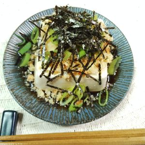 M＊Pの作ってみた!投稿(＼悪魔的おいしさ…!／ おそば屋さんのたぬき冷奴)