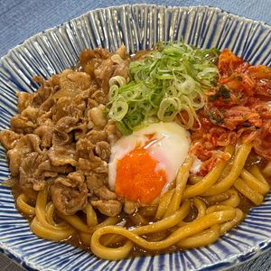 楽ラク手抜キッチン🐶🐾の作ってみた!投稿(レンジですぐできるスタミナ麺！焼肉うどん)