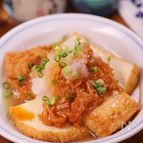 1分おつまみシリーズ①厚揚げのさっぱりおろしポン酢なめ茸😋