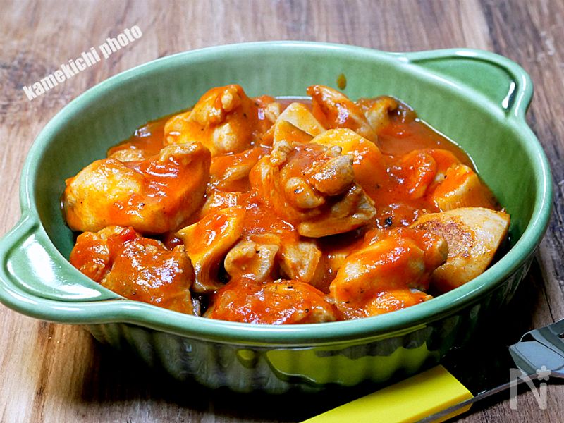 モッツァレラチキンのトマトソース煮 レシピ