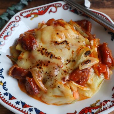 やきとり缶で作る♪チーズタッカルビ