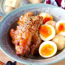 【ほっとくだけチキンほろほろ手羽元とおまけの味玉】下味冷凍