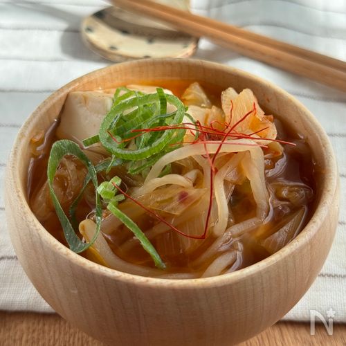 お肉無し！サムジャンで作るキムチスープ