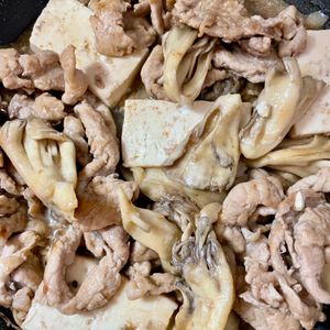 momoの作ってみた!投稿(ワンパン10分！【豚こま肉と豆腐のすき煮】ご飯すすむ甘辛味♩)