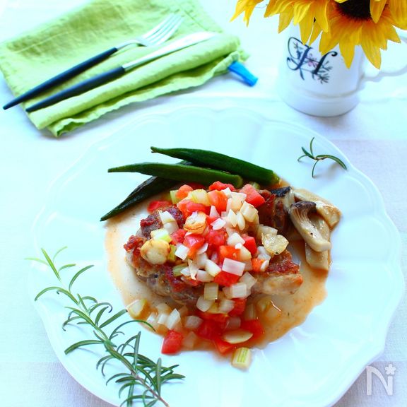 チキンステーキ　ラヴィゴットソース風