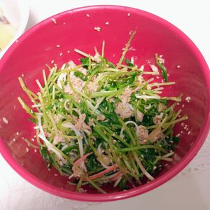 milkの作ってみた!投稿(【豆苗とカニカマのツナ和え】レンチンお手軽副菜♬︎)