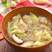 つるっと栄養満点♡白菜と椎茸のとろ～り春雨ヌードル