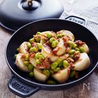 【10分】食欲そそるガーリック風味！かぶと枝豆のツナマヨ炒め