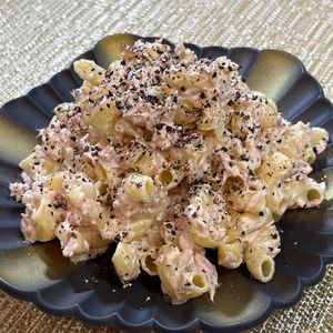 楽ラク手抜キッチン🐶🐾の作ってみた!投稿(【この組み合わせがやばい】ツナタクマカロニサラダ)