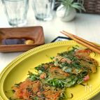 水、卵、小麦粉不要！＊豆苗とカニカマのカリカリ焼き＊