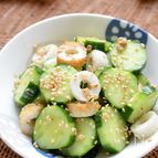 さっぱり箸休め【ごま油香る胡瓜と竹輪の塩和え】夏の塩分補給！