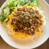 料理_新米パパの作ってみた!投稿(『ひき肉と茄子のとろたま丼』ガッツリいけちゃう♡男子ウケ抜群)