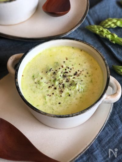 アスパラネギのクリームスープのレシピ