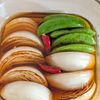 焼きスナップエンドウと新玉ねぎで【春の南蛮漬け】の工程4