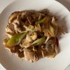 ミキティの作ってみた!投稿(【豚肉とネギとシイタケの炒め】焼肉のたれで手軽に美味しい。)