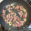 菜の花とベーコンのペペロン炒めの工程2