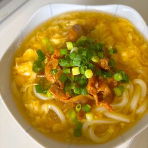 かずちんの作ってみた!投稿(疲れた胃腸に♪男子も喜ぶ♪『肉玉あんかけうどん』)