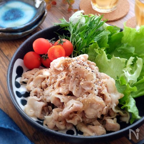 包丁いらず☆豚こまのやみつき旨塩炒め。