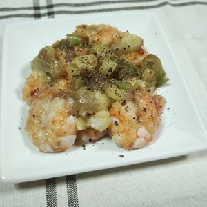 M＊Pの作ってみた!投稿(海老のみょうが塩炒め)