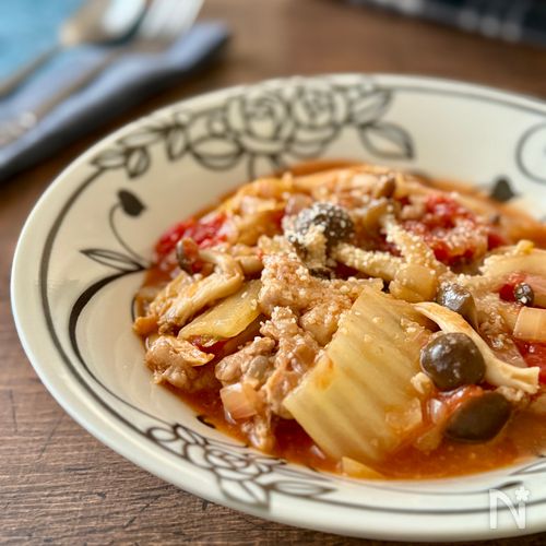 豚こまと白菜のトマト煮