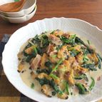 鉄分豊富◎ほうれん草とあさりのクリーム煮