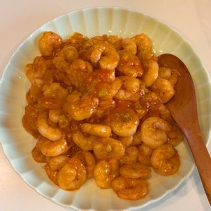 みわの作ってみた!投稿(辛さほんのり♩エビチリふわたま添え)