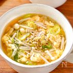 【えのきとネギの中華たまごスープ】旨みたっぷりほっとする味♡